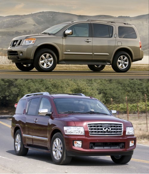 В США Nissan Armada стоит от $37 тысяч, а его «брат-близнец» Infiniti QX56 — от $55 тысяч. Разница…