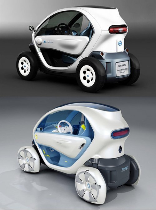 Сравнивать концепт Nissan New Mobility и электрокар Renault Twizy с точки зрения внешности — то еще…
