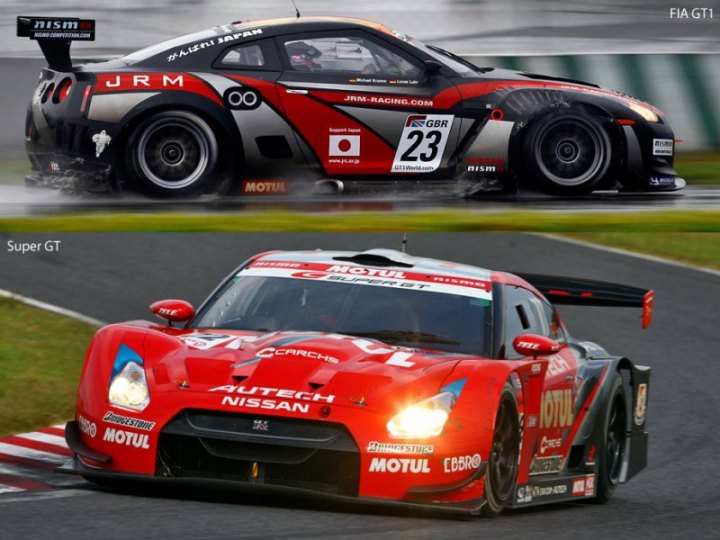 Если болид Nissan GT-R, участвующий в соревнованиях FIA GT1, в целом похож на серийный автомобиль,…