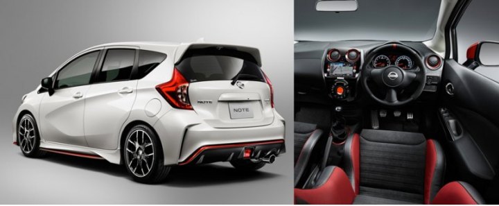 В стандартное оснащение входят спортивные кресла (у обычного Ноута Nismo ковши идут за доплату), а…