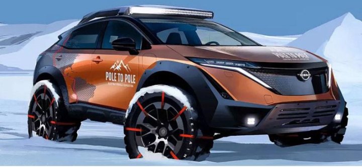 Электрокар Nissan Ariya преодолеет 27 тыс. км от северного до южного полюса