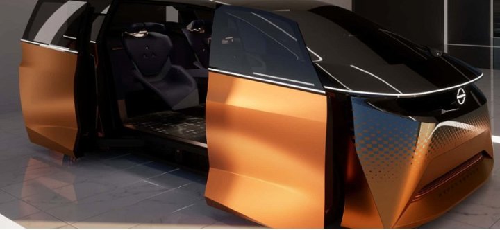 Nissan представил футуристический концепт Hyper Tourer EV с боковыми отверстиями без стоек