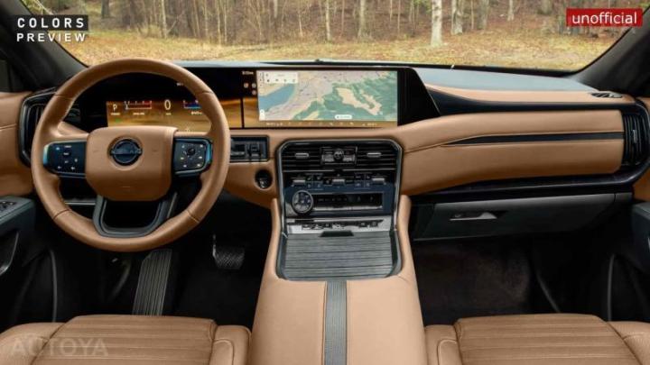 Рендер интерьера нового Nissan Pathfinder