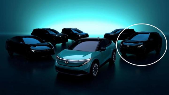 Тизеры новинок Nissan (овалом отмечено новое поколение X-Trail)