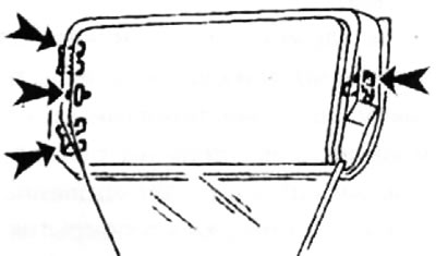 Петли дверей, стопоры и пластины замков (стрелки): смазывайте каждые 18000 км. Петли дверей…