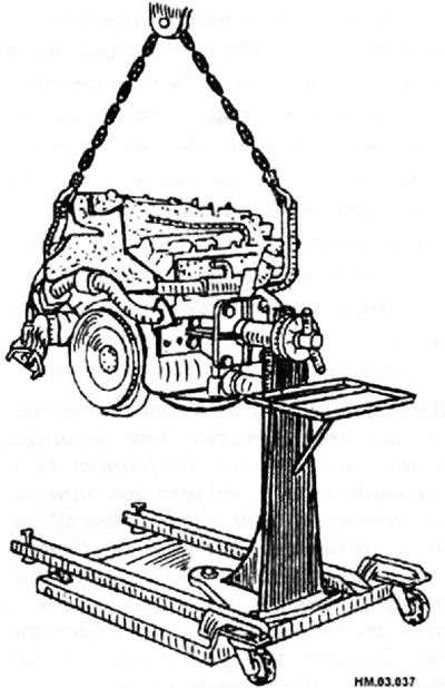 Установите и закрепите двигатель на стенде для последующей его разработке.