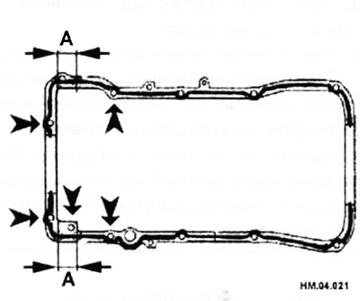 Нанесите непрерывный слой герметика диаметром 3,5-4,5 мм на поверхность блока цилиндров,…
