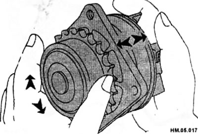 Проверьте насос на неравномерную работу, вызванную избыточным концевым люфтом.