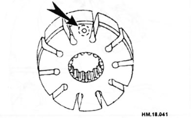 Установите ротор в корпус, при установке ротора поверните его сторону с меткой, сделанной кернером,…