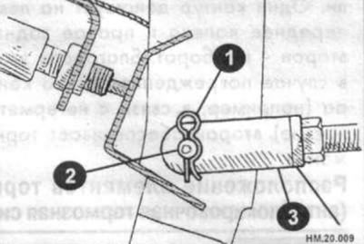Снимите с узла педалей выключатель сигнала торможения и выключатель сброса ASCD.