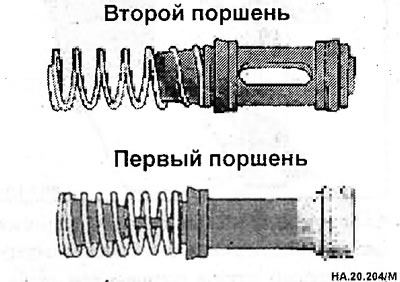 Нанесите свежую тормозную жидкость на стенки отверстия главного тормозного цилиндра и на контактные…