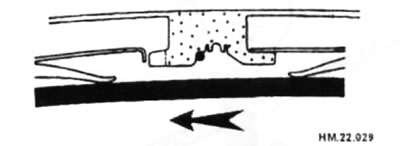 Переместите щетку в направлении, показанном стрелкой.