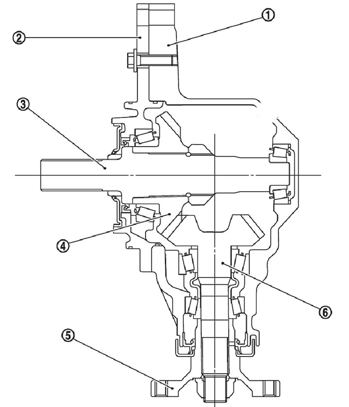 1. Картер раздаточной коробки.