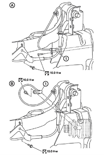 Датчик частоты вращения заднего колеса: