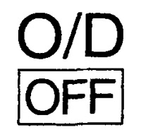 Загараецца пры адключэнні падвышальнай перадачы (ключ запальвання ў становішчы ON).