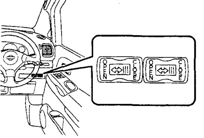 Калі націснуць на бок CLOSE правага перамыкача, зачыняецца шторка задняй дзверы. Калі націснуць на…