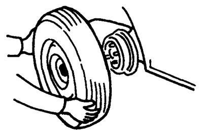 6. Выкрутите гайки и снимите проколотое колесо.
