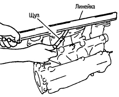 З дапамогай маца праверце коробление кантактнай паверхні.