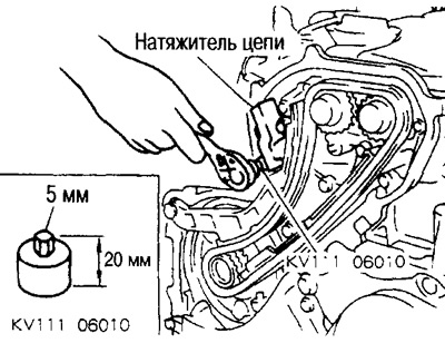 (2) Tighten the mounting bolts with a hex key (special tool, 5 mm).