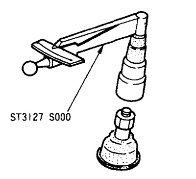 Навярніце крапежную гайку на наканечнік шаравога шарніра і пры дапамозе спецпрылады для вымярэння…
