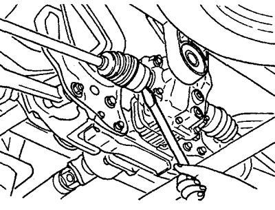 2. Выміце прывадны вал з галоўнай перадачы пры дапамозе колавага ключа або аналагічнай прылады, як…