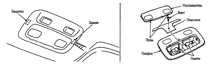 Плафон местного освещения (модели без люка крыши)
