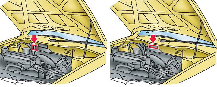 Размяшчэнне ідэнтыфікацыйных таблічак на кузаве