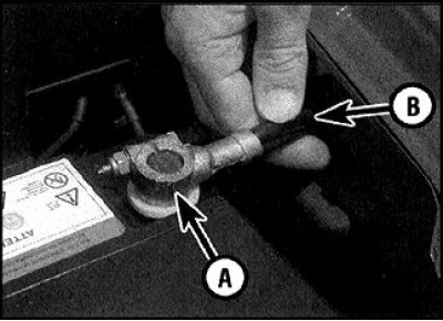 1. Батарея находится в левой части моторного отсека. Проверяйте состояние и надежность крепления…