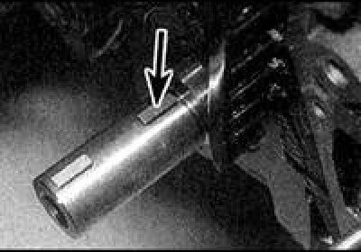 3. Метка на промежуточной звездочке и соответствующее звено цепи