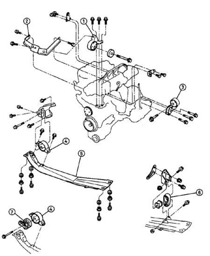 1. Správna podpora.; 2. Pravá konzola.; 3. Predná podpera.; 4. Zadná podpora.; 5. Spar.; 6. Predná…