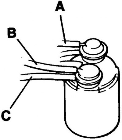 Идентификация соединений шлангов угольного фильтра