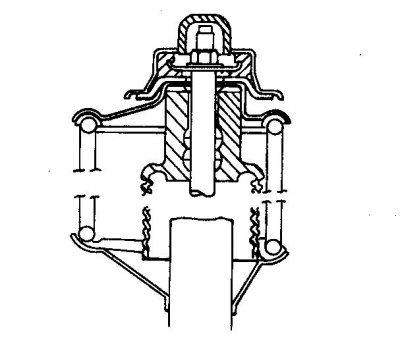 15. Сцісніце і ўсталюеце спружыну так, каб каляровая маркіроўка была звернутая ўніз. Канчатак вітка…