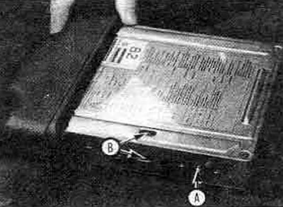 58.6. Отборщик самодиагностики 'А' и светодиоды 'В'