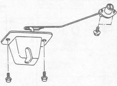 Мал. 11.15. Засаўкі задняй дзверы і цыліндр замка - Хэтчбэк