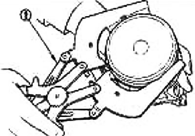 Скарыстайцеся пашыральнікам поршневых кольцаў (1).