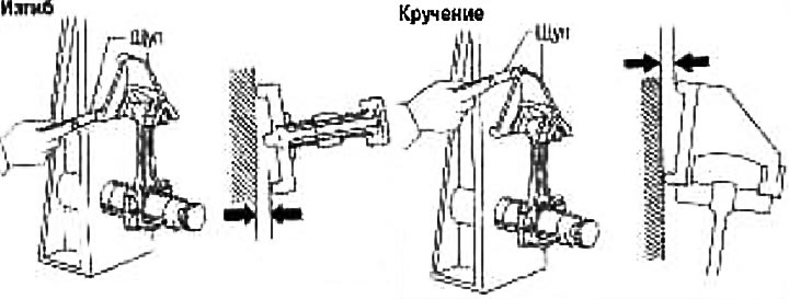 Выканайце праверку пры дапамозе прыстасавання для праверкі сувосева галовак шатуна.