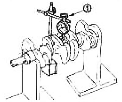 Пракручваючы коленвал, лічыце паказанні індыкатара (максімальнае паказанне індыкатара).