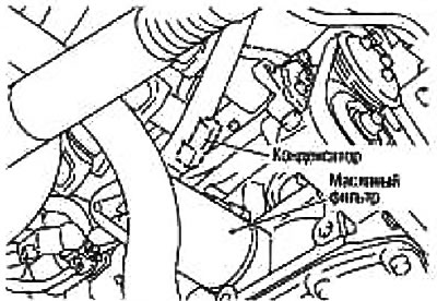 1. Электраклапан механізму рэгулявання фаз газаразмеркавання впускных клапанаў; 2. Паліўная…