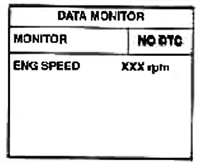 Skontrolujte otáčky voľnobehu. v režime «DATA MONITOR» pomocou testera CONSULT-II.