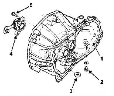 1. Skriňa spojky; 2. Vypúšťacia skrutka [25 Nm (2,6 kg·m)]; 3. Magnet; 4. Sústredný pracovný valec;…