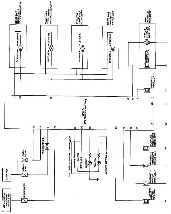 Дверные замки с электроприводом — электросхема (без интеллектуального ...