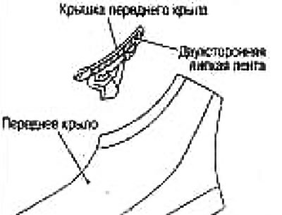 2. Roll up the double-sided tape and remove the covers (left and right) from the front wings (left…