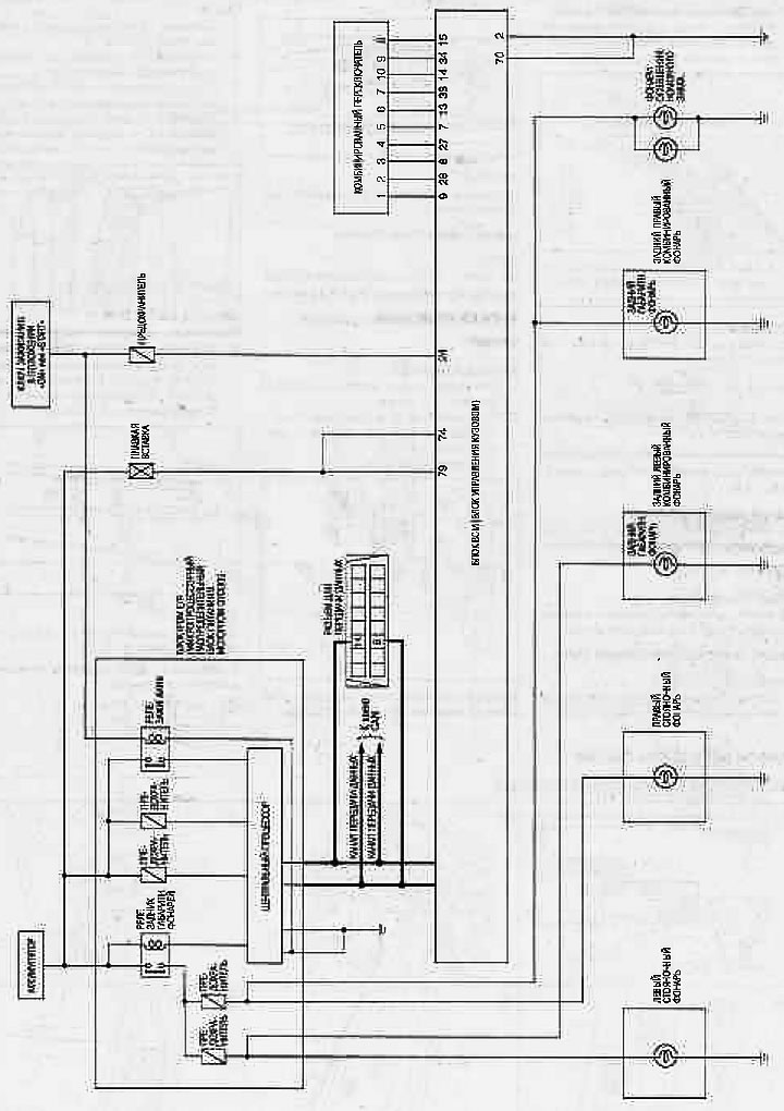 Стояночные фонари, фонари освещения номерного знака и задние габаритные ...