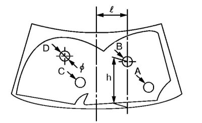 h v bodoch A/B/C/D, mm - 165/342/253/343