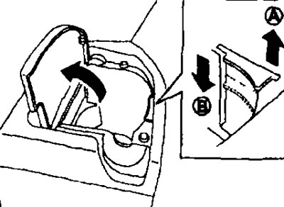 Пярэдні бакавы блок трымальнікаў для шклянак