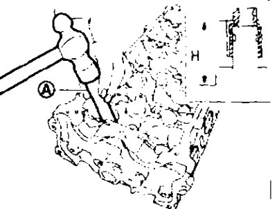 Запрессуйте сальник клапана при помощи выколотки (специнструмент KV10115600) (А) по размерам…