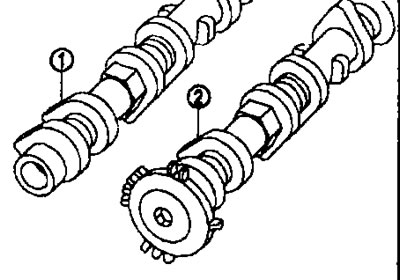 Распредвалы впускных и выпускных клапанов можно отличить по форме задних торцов.