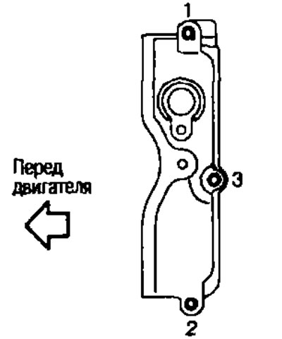 b. Затяните крепежные болты в порядке указанном цифрами на рисунке.