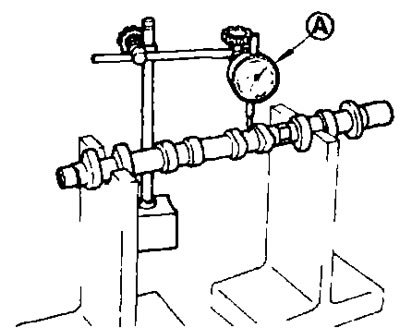 4. Если биение отличается от нормы, замените распредвал.