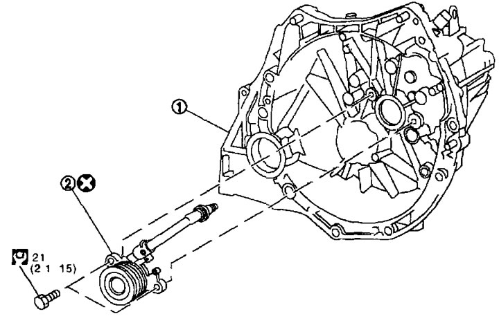 Motory MR20DE a QR25DE 1. Zostava prevodovky; 2. Sústredný podradený valec (CSC).